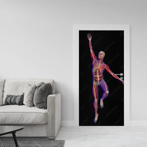 Anatomiczna grafika w głębokiej czerni