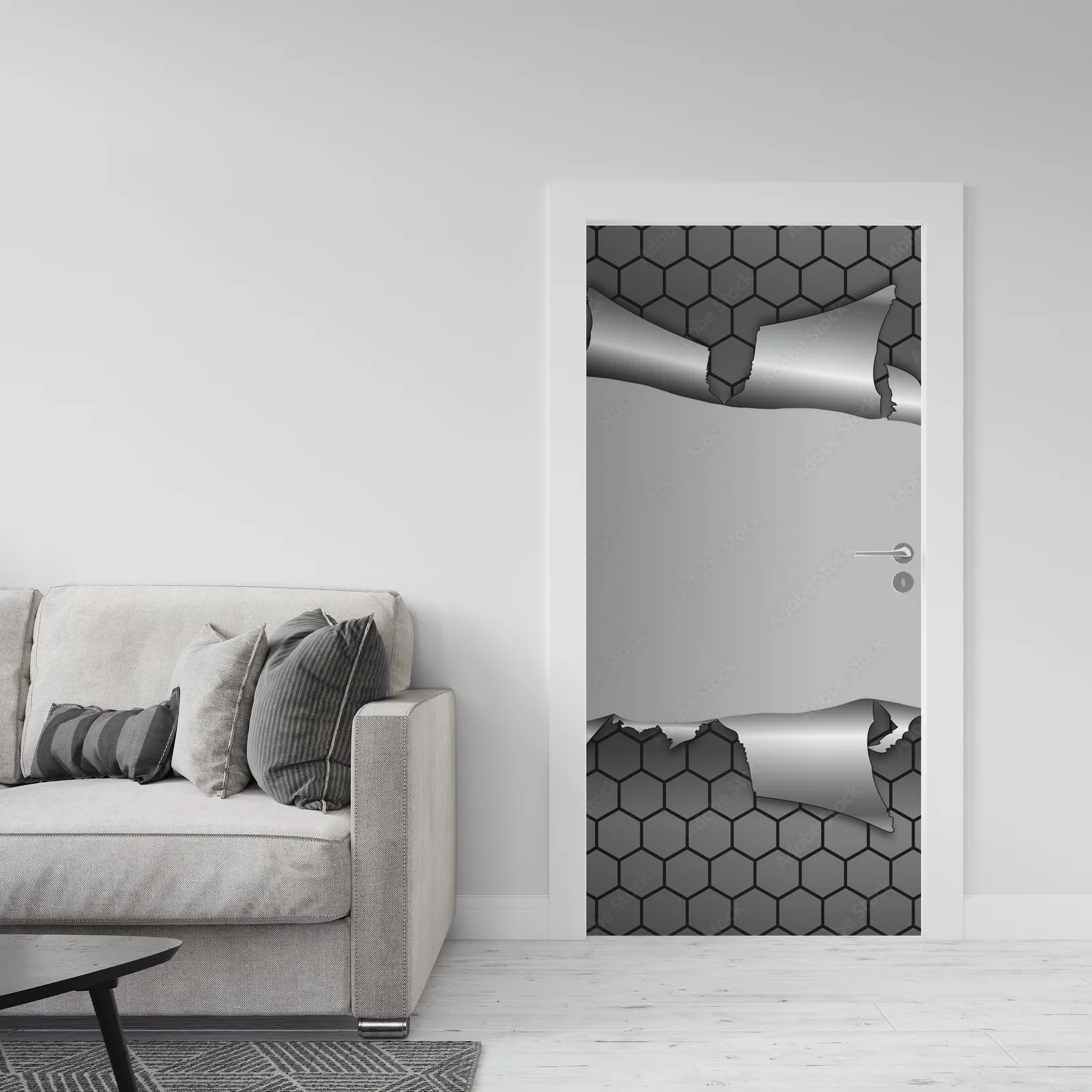 Nowoczesny i elegancki metaliczny motyw heksagonalny