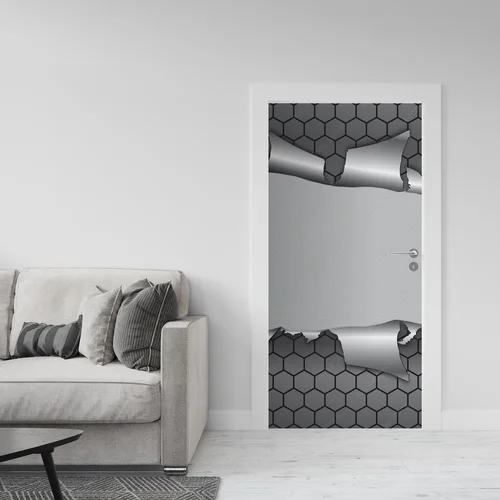Nowoczesny i elegancki metaliczny motyw heksagonalny