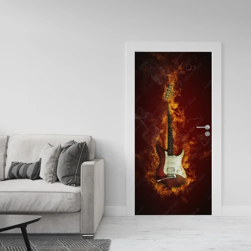 Płonąca pasja: elektryczna gitara w ogniu
