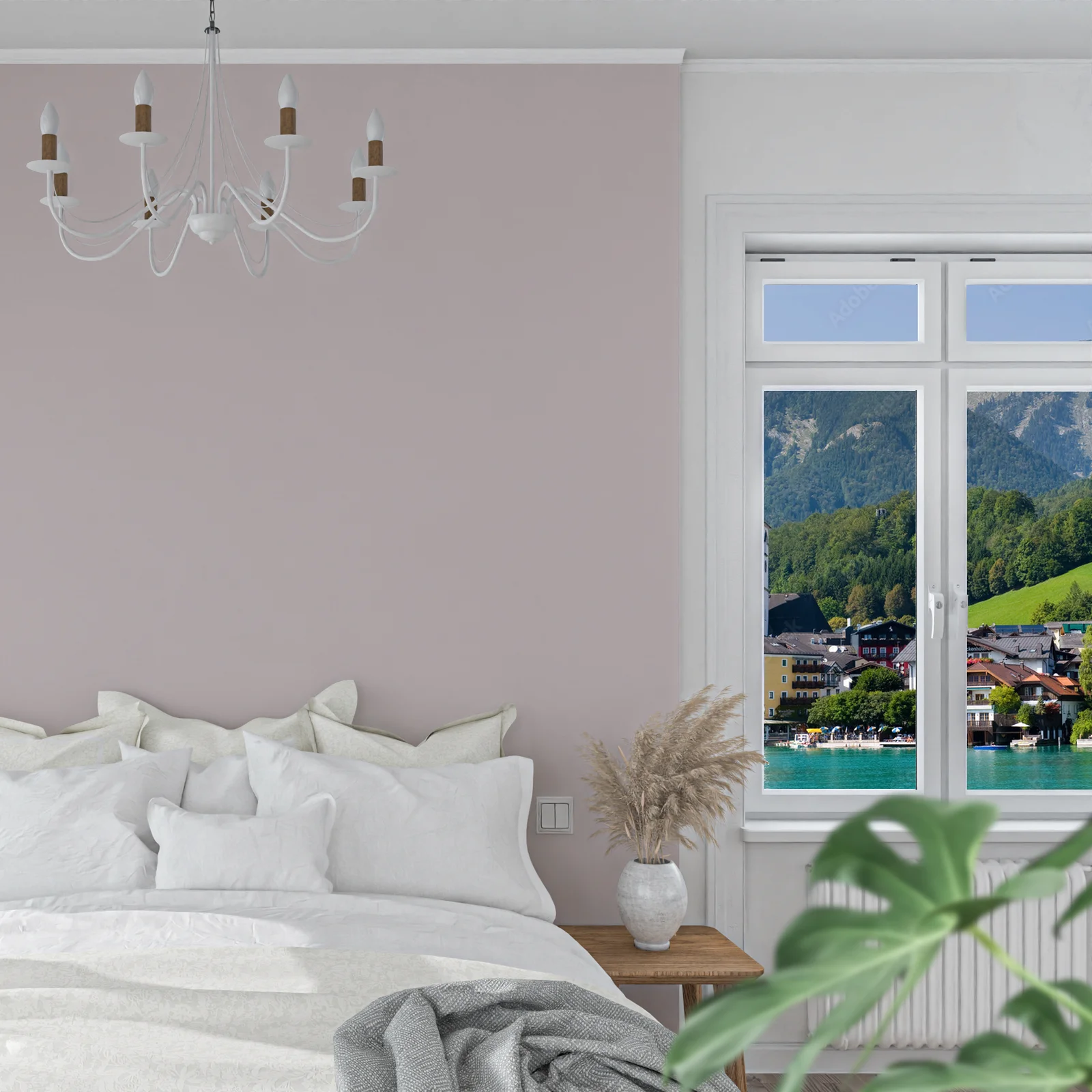 Urokliwy krajobraz nad jeziorem St. Wolfgang
