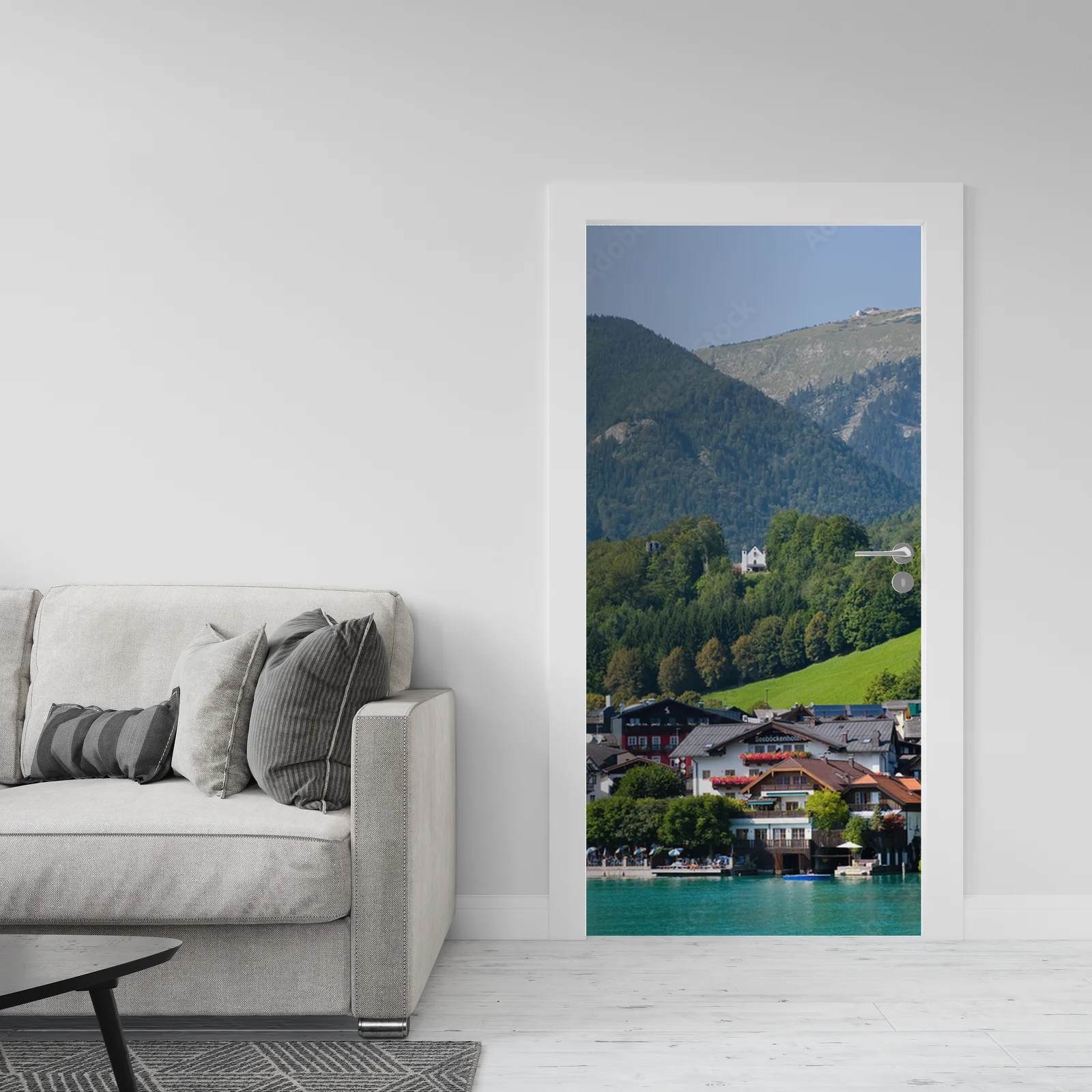 Urokliwy krajobraz nad jeziorem St. Wolfgang
