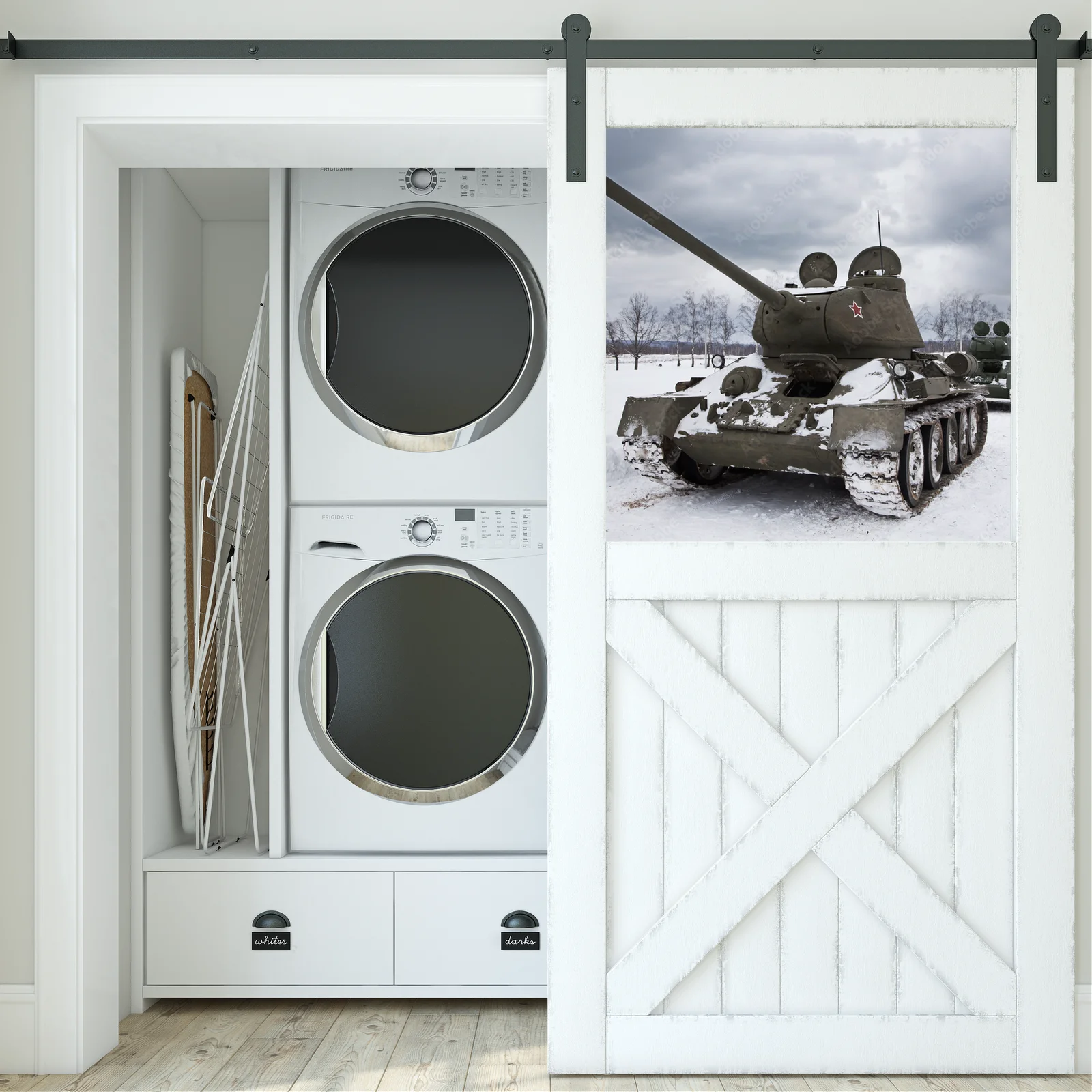 Legendarny rosyjski czołg T34 w stonowanych odcieniach