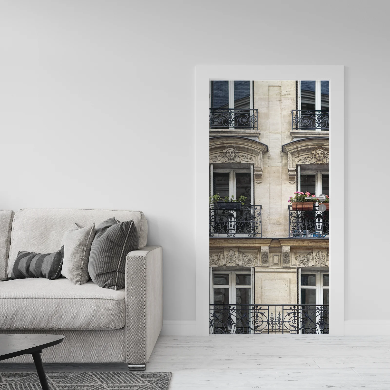 Elegancja paryskiej architektury w białych odcieniach