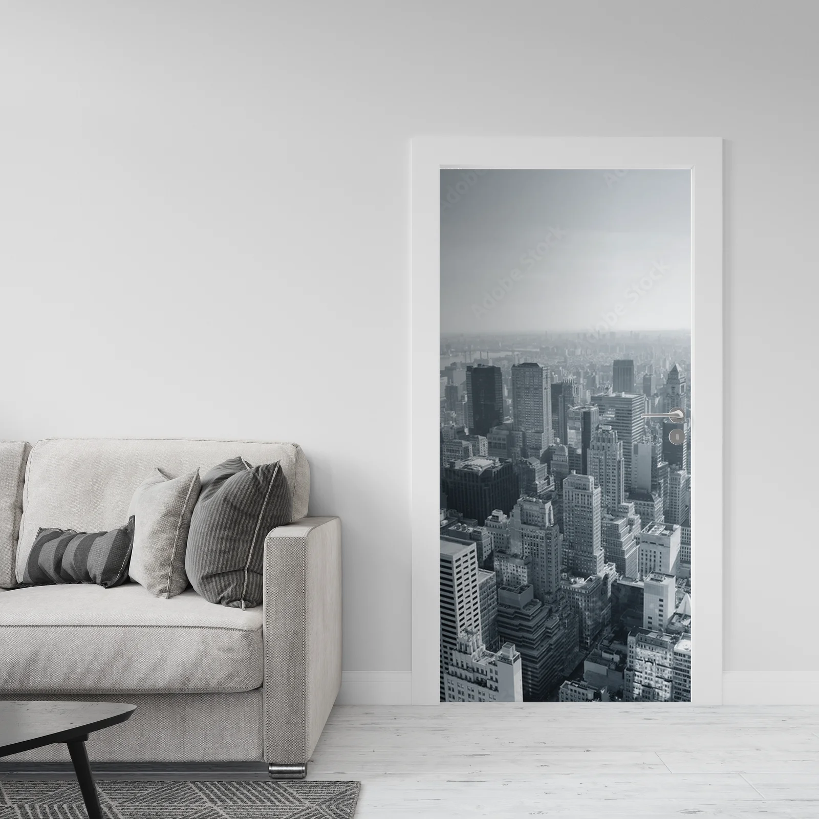 Panorama Nowego Jorku w monochromatycznym stylu