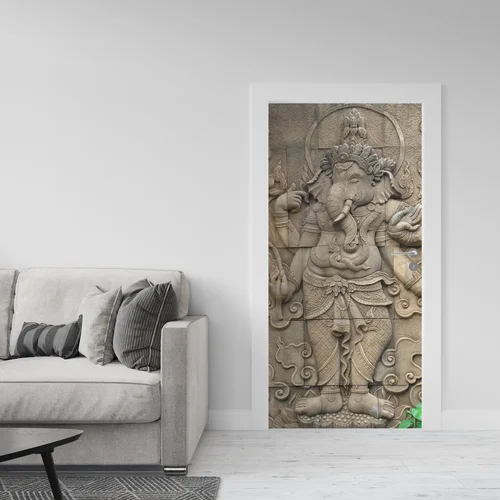 Elegancka rzeźba Ganesh w stonowanych odcieniach