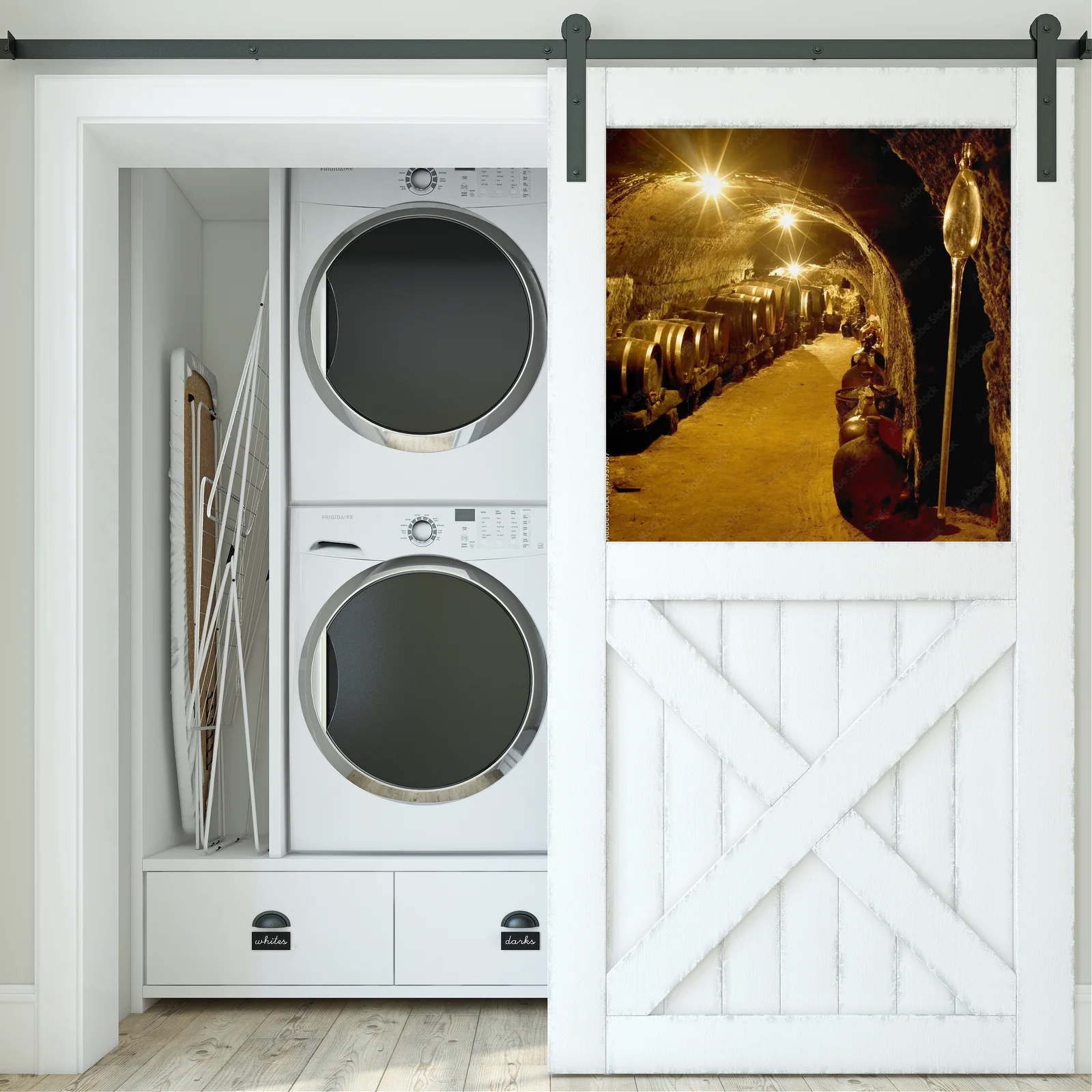 Elegancja winnej piwnicy w cichych odcieniach