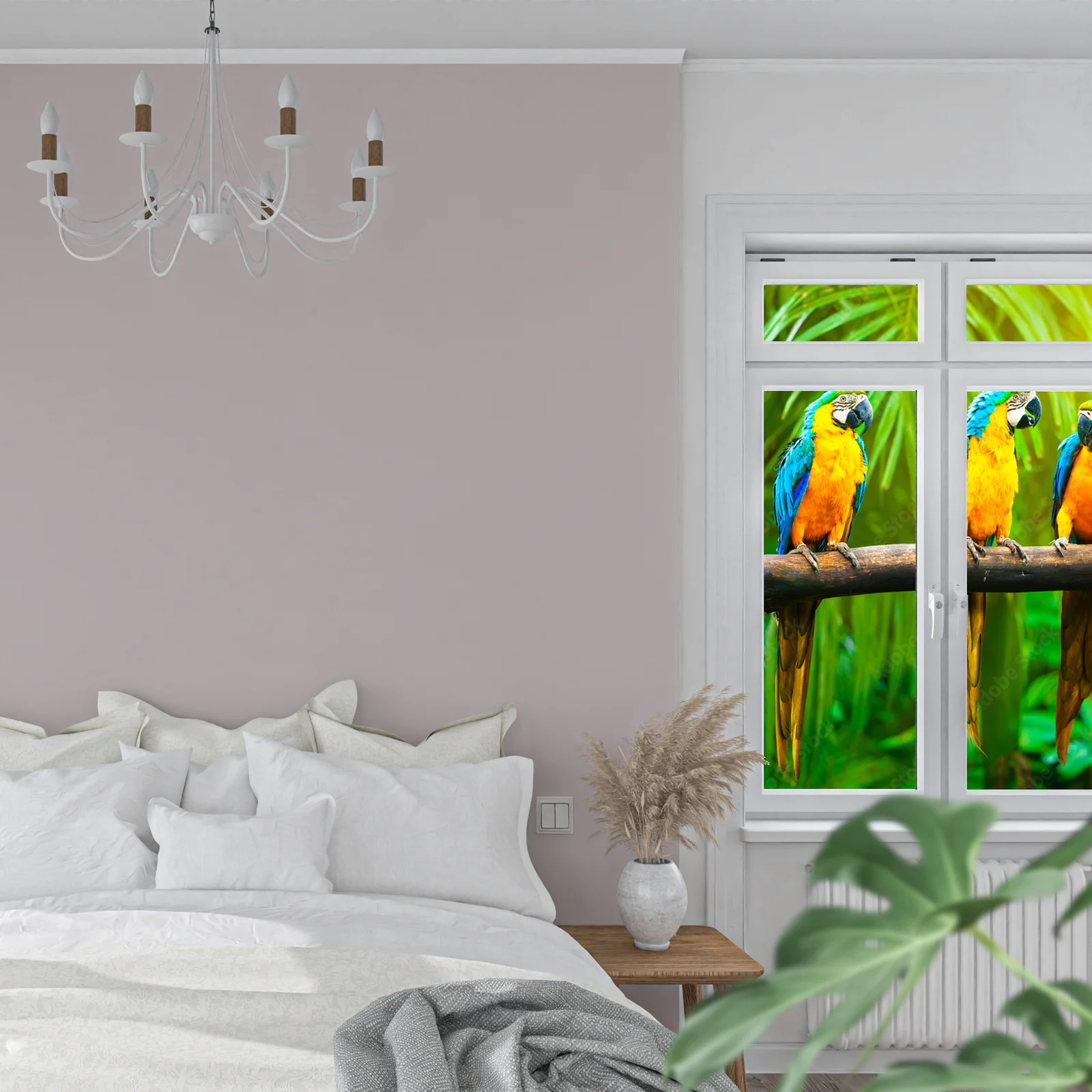 Radosne macaw w słonecznych barwach