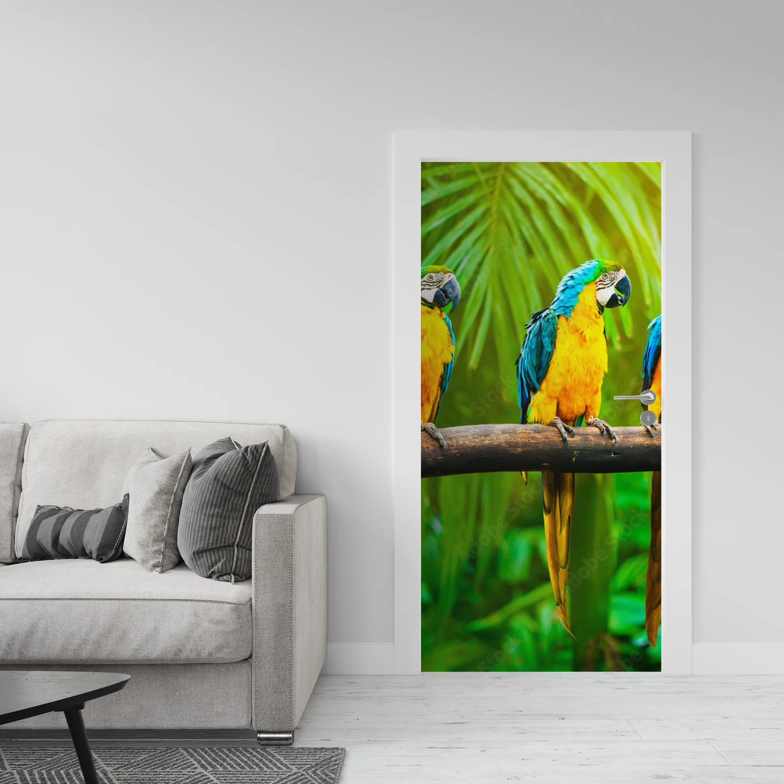 Radosne macaw w słonecznych barwach