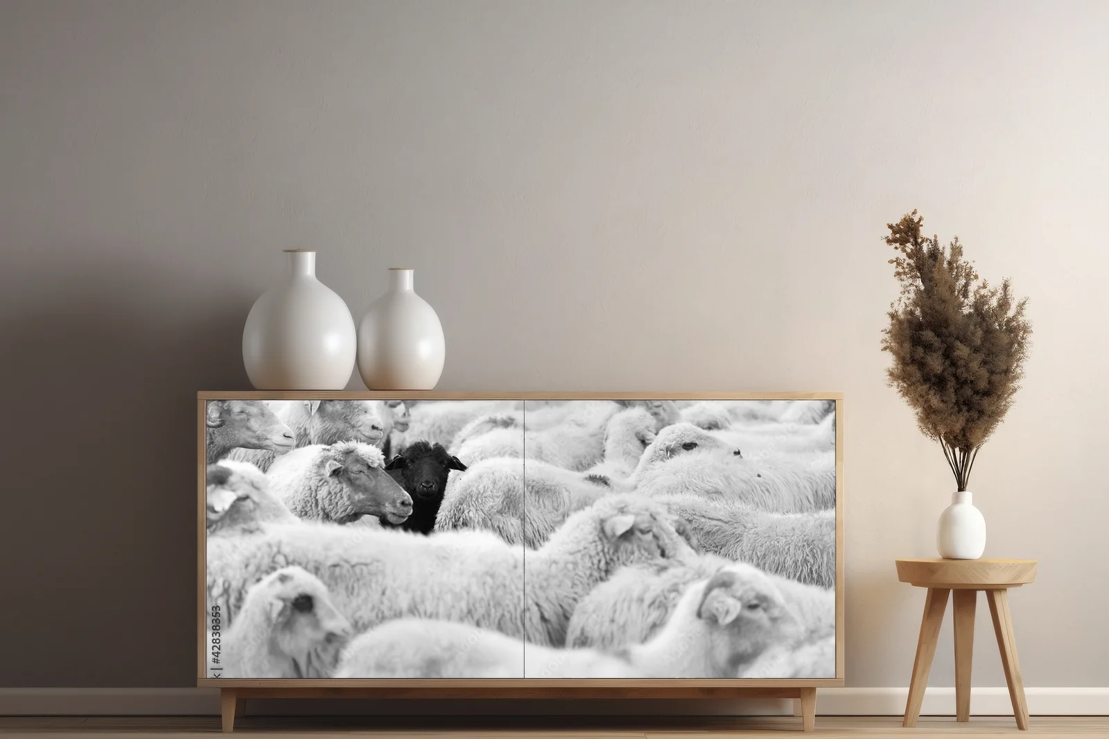 Czarne owce w monochromatycznym wydaniu