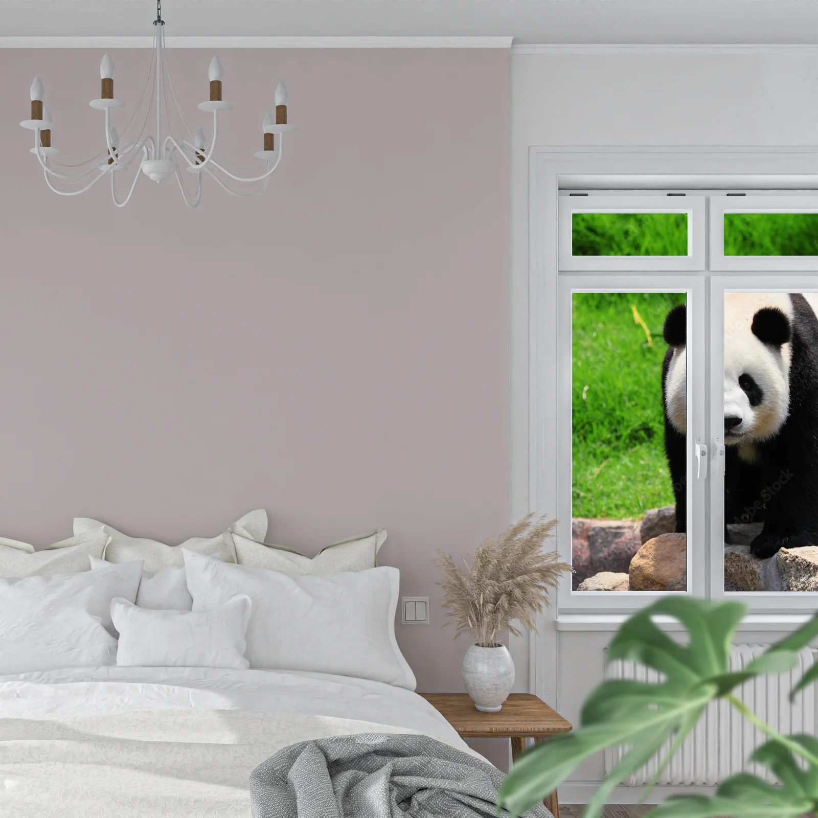 Urokliwe czarno-białe pandy w naturalnej harmonii