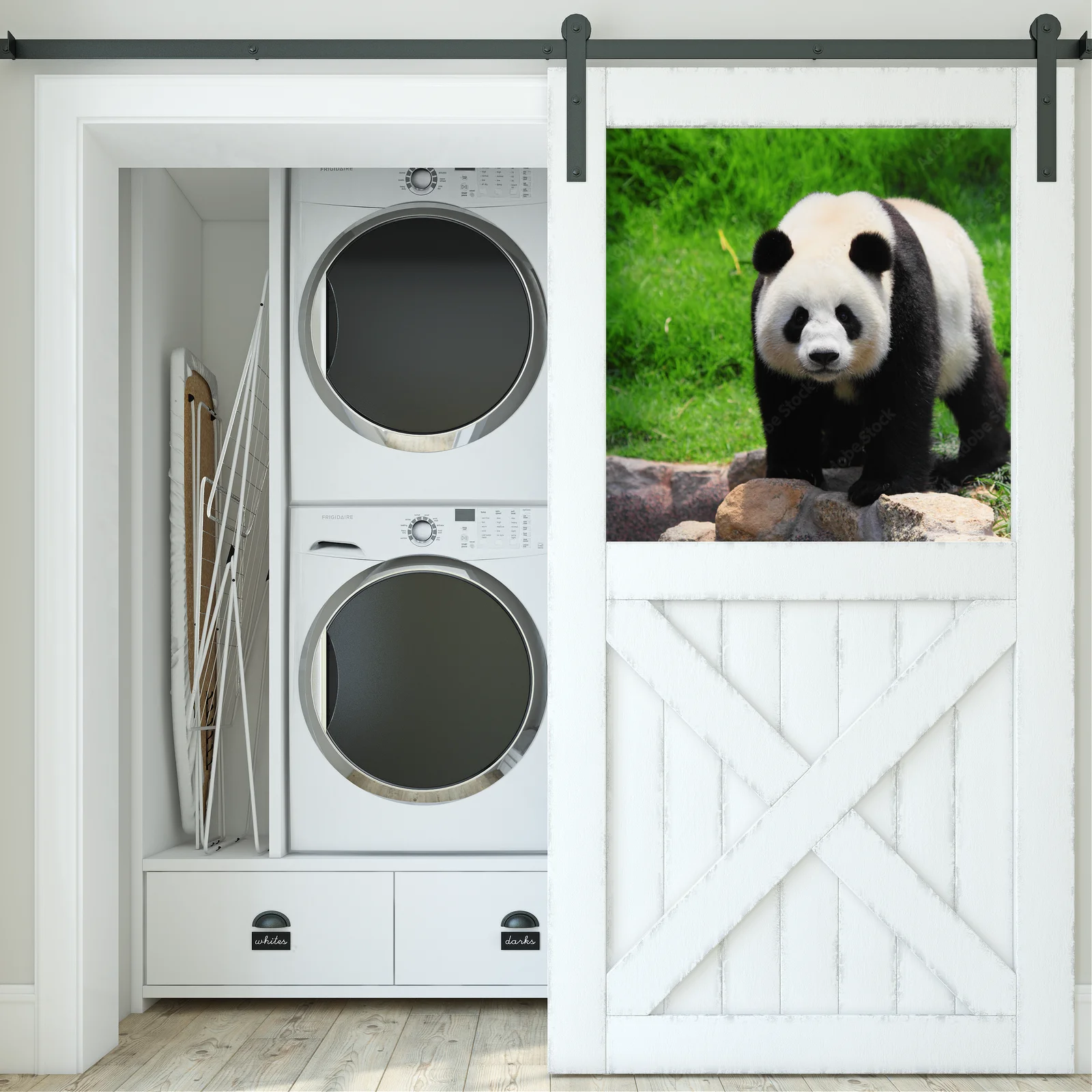 Urokliwe czarno-białe pandy w naturalnej harmonii