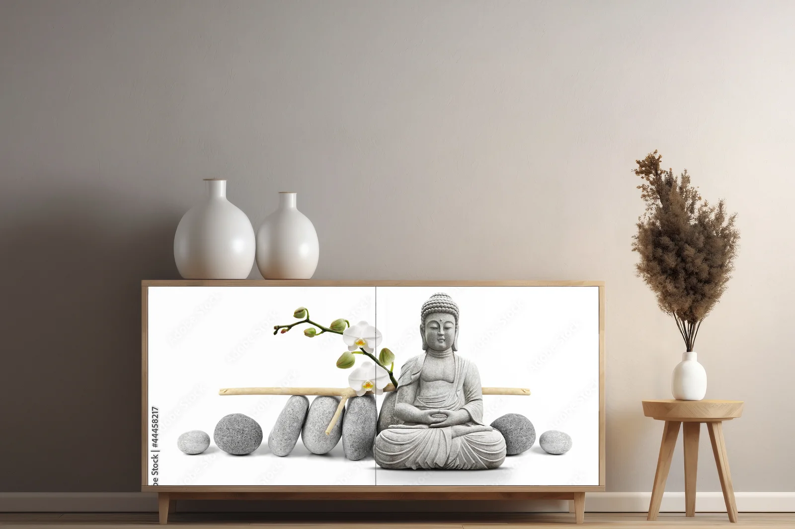 Buddha w harmonii spokoju i dobrostanu