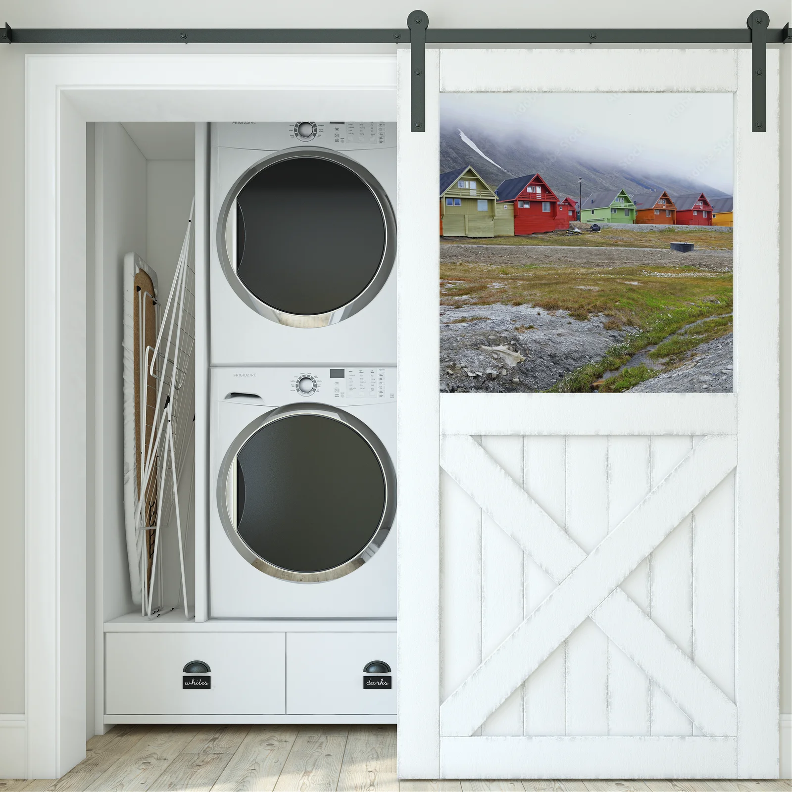 Urok Longyearbyen w pastelowych barwach
