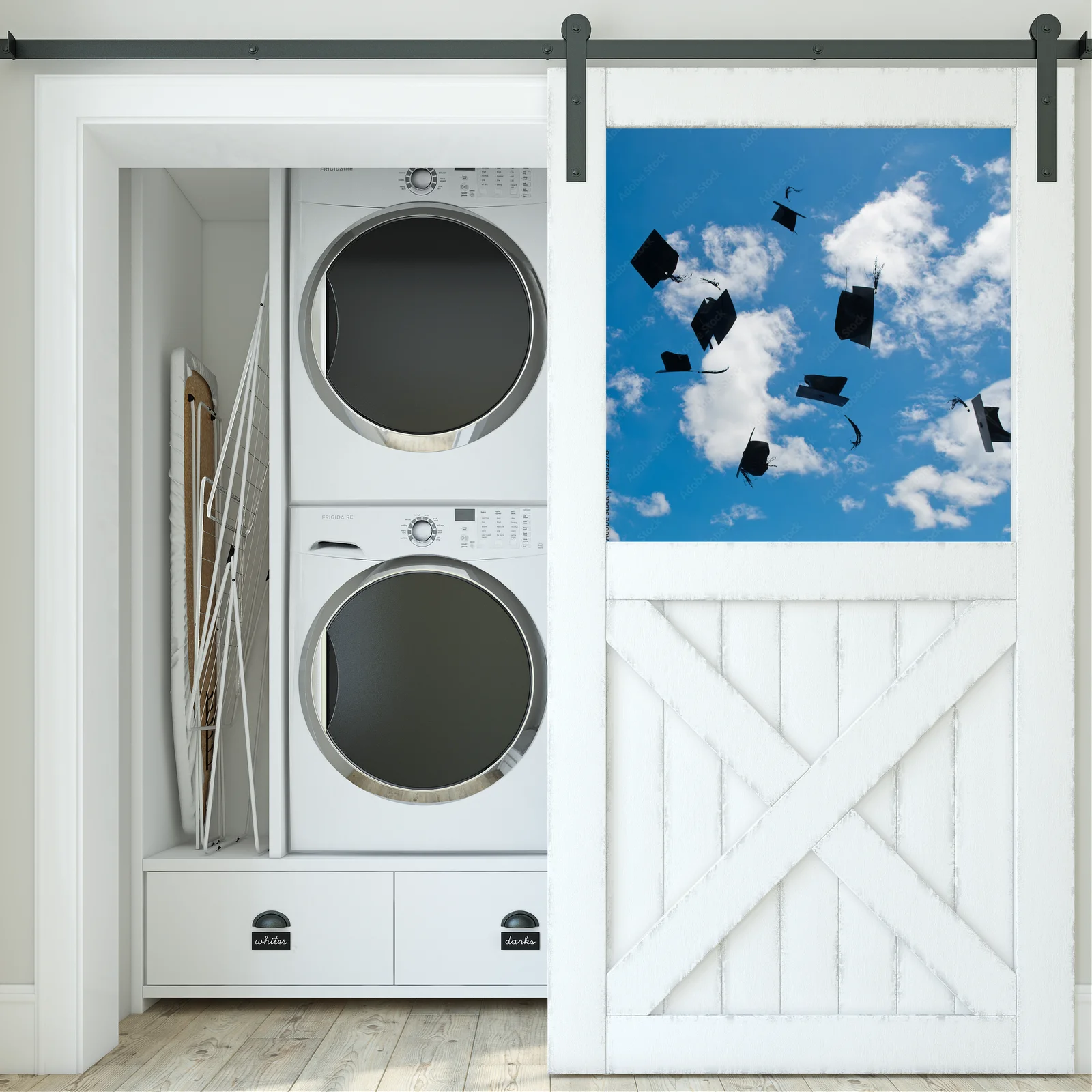Radosne świętowanie sukcesów w sky blue