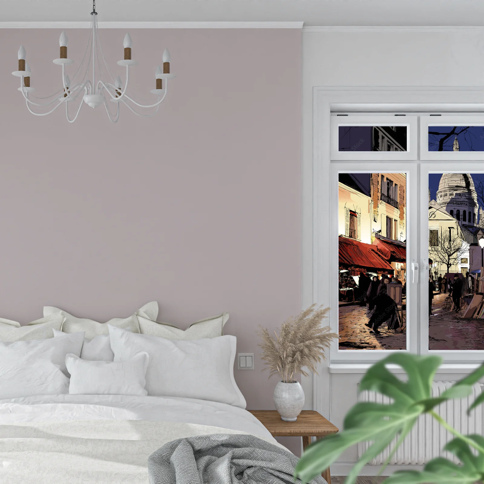 Zimowy urok Montmartre w kolorze nocy