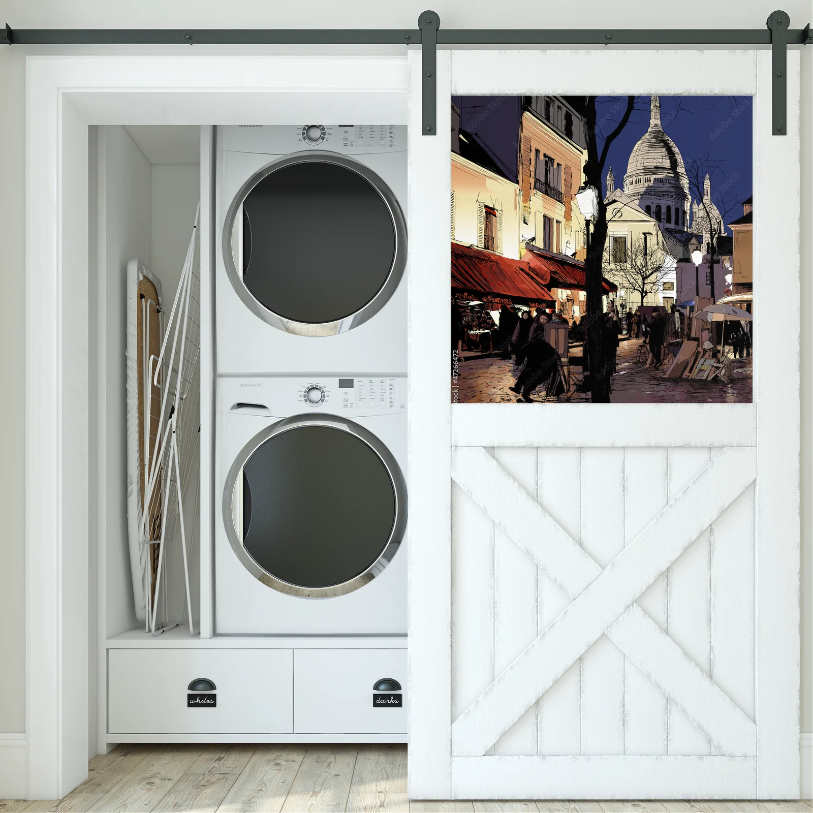 Zimowy urok Montmartre w kolorze nocy