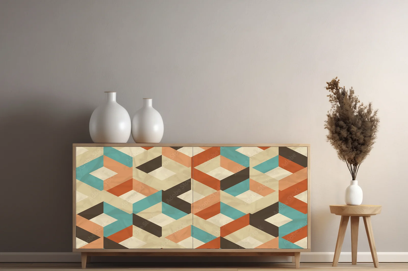Geometryczna harmonia w vintage'owym stylu