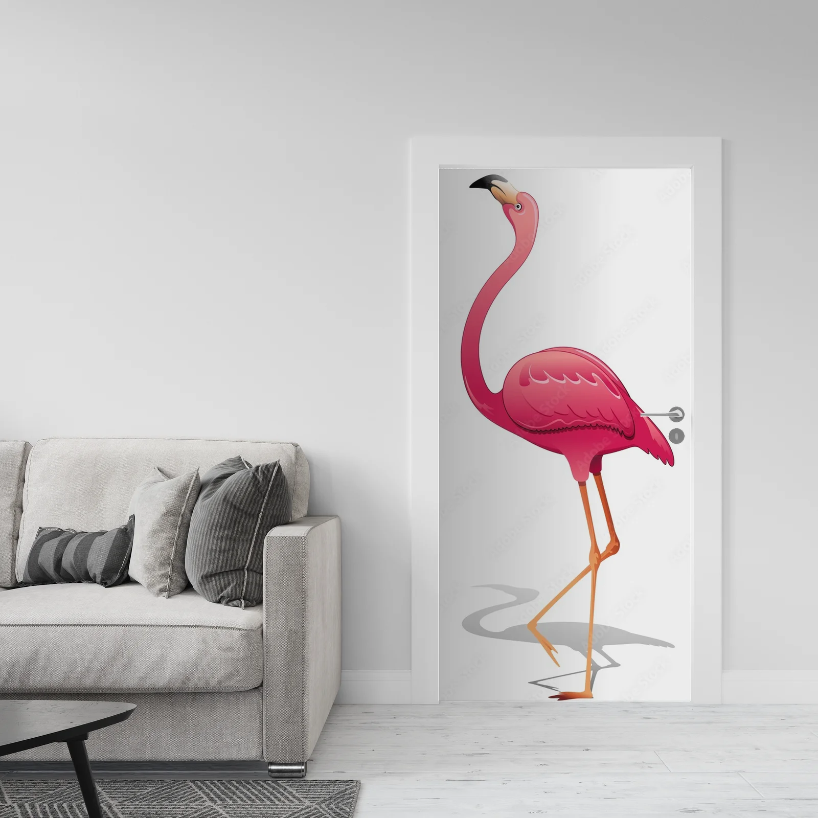 Elegancja egzotycznych flamingów w subtelnych odcieniach