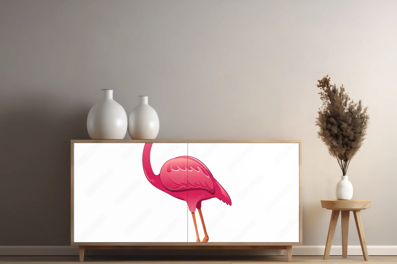 Elegancja egzotycznych flamingów w subtelnych odcieniach