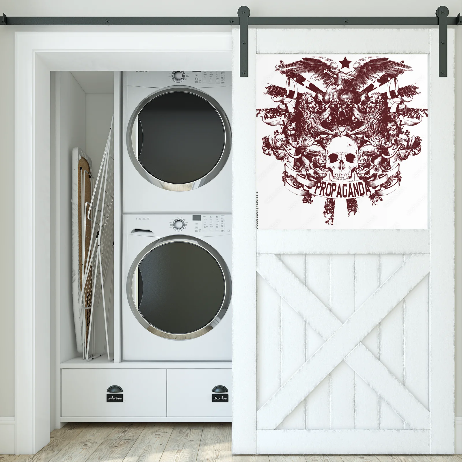 Mroczna elegancja w bieli i burgundzie