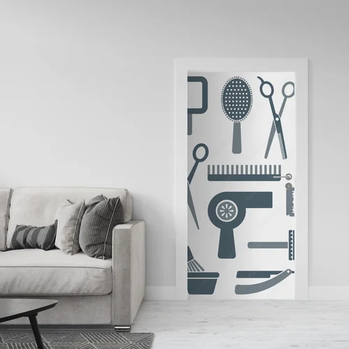 Elegancka kolekcja ikon fryzjerskich w bieli