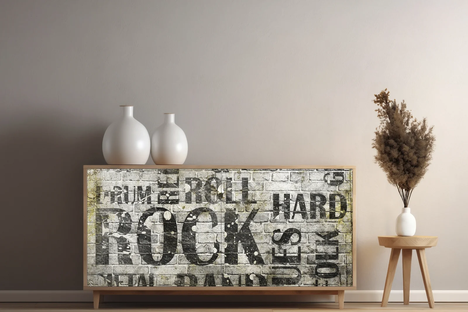 Grunge'owy plakat rockowej energii