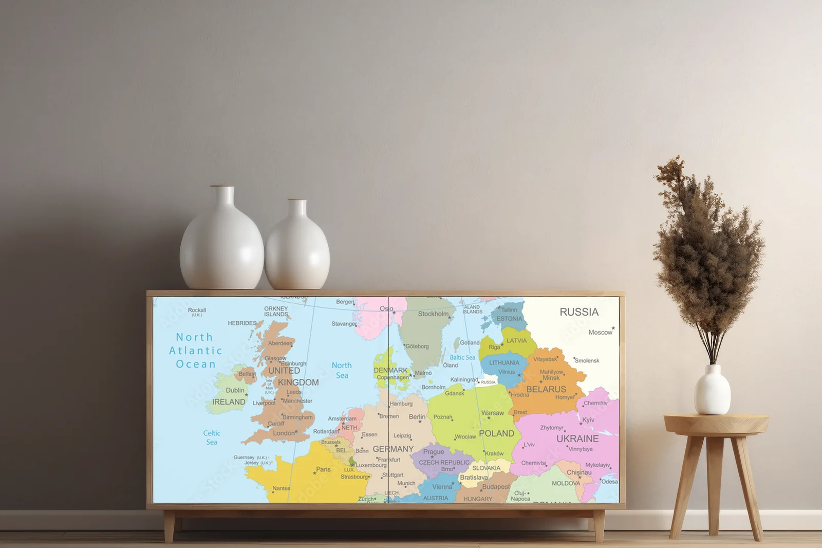 Europejska mozaika w pastelowych odcieniach