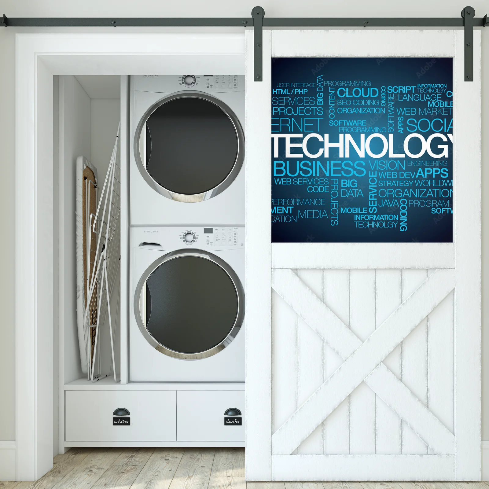 Technologiczna chmura w mrocznych odcieniach