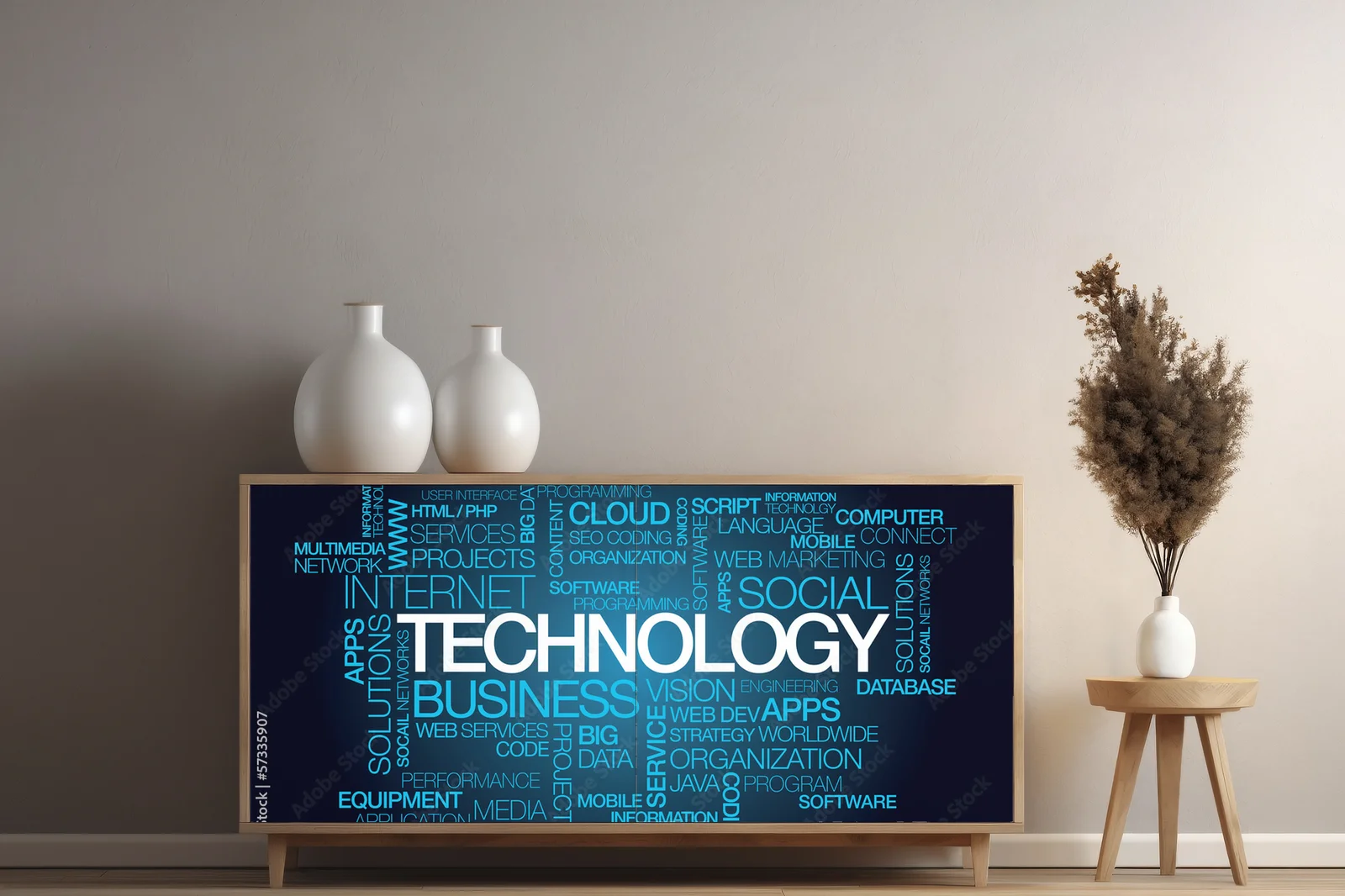 Technologiczna chmura w mrocznych odcieniach