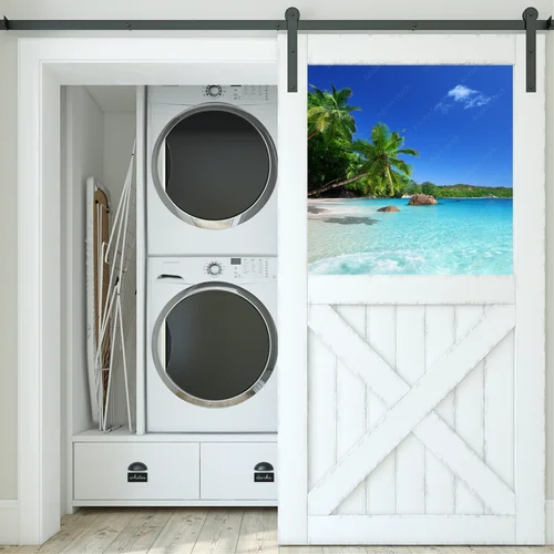Rajski plażowy krajobraz wyspy Praslin
