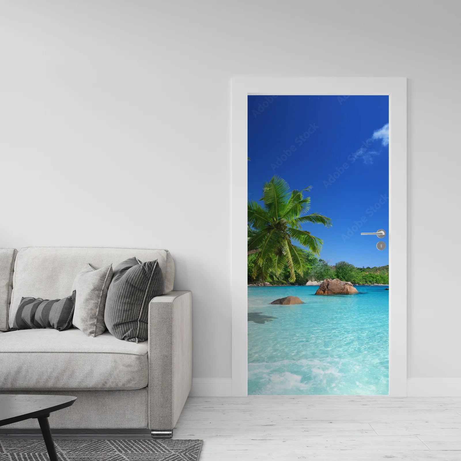Rajski plażowy krajobraz wyspy Praslin