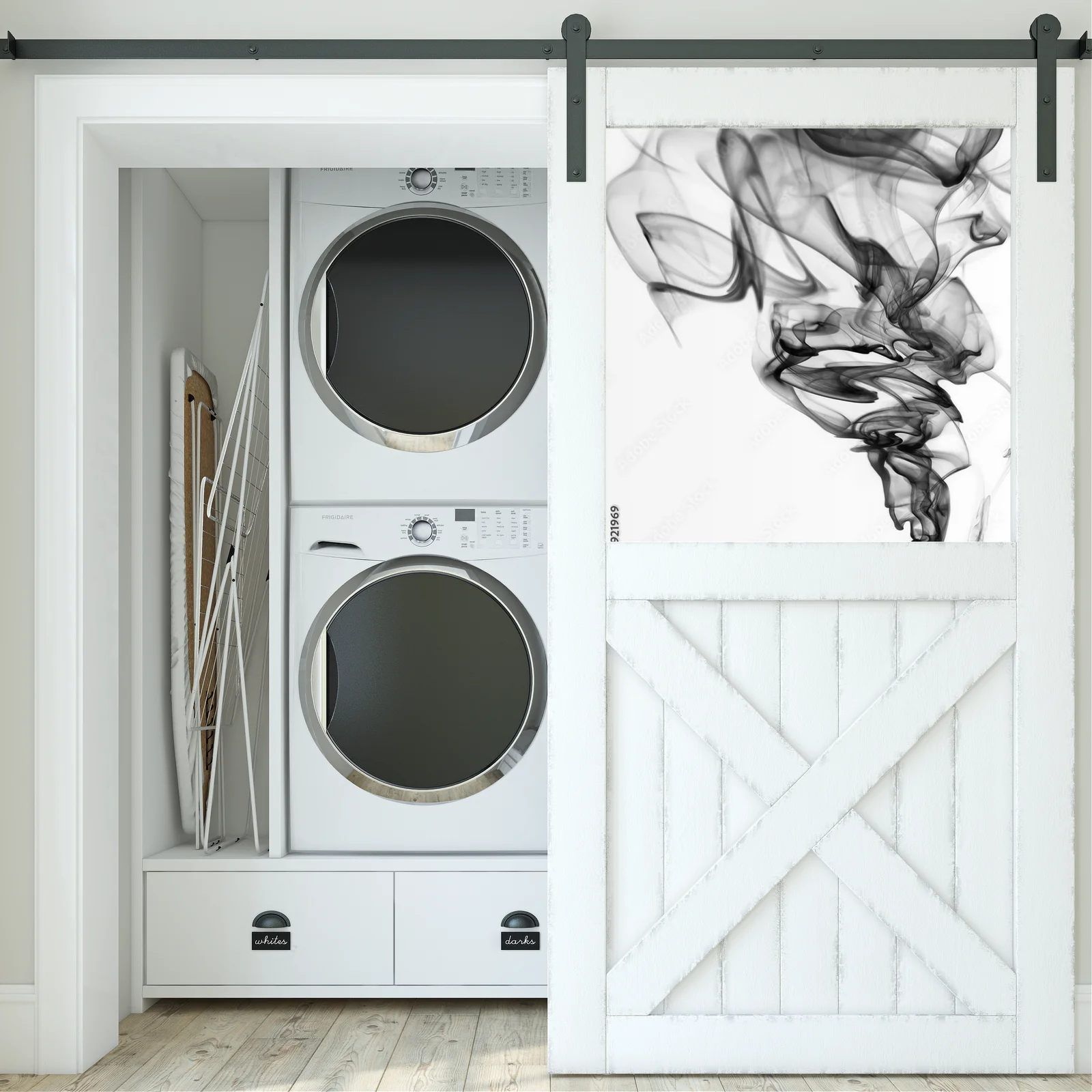 Magiczne smugi dymu w eleganckiej bieli