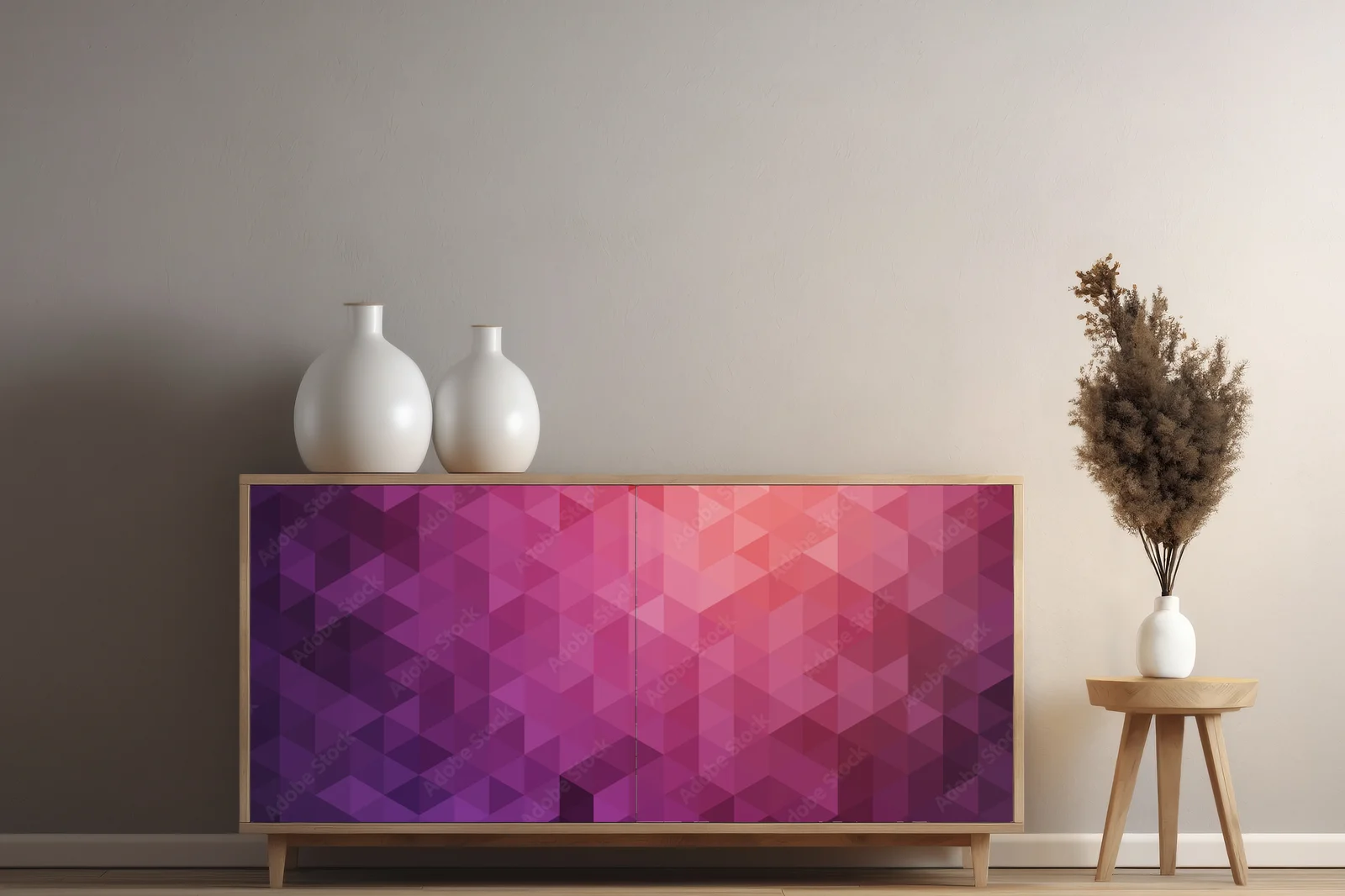 Futurystyczne kompozycje w purpurowych odcieniach