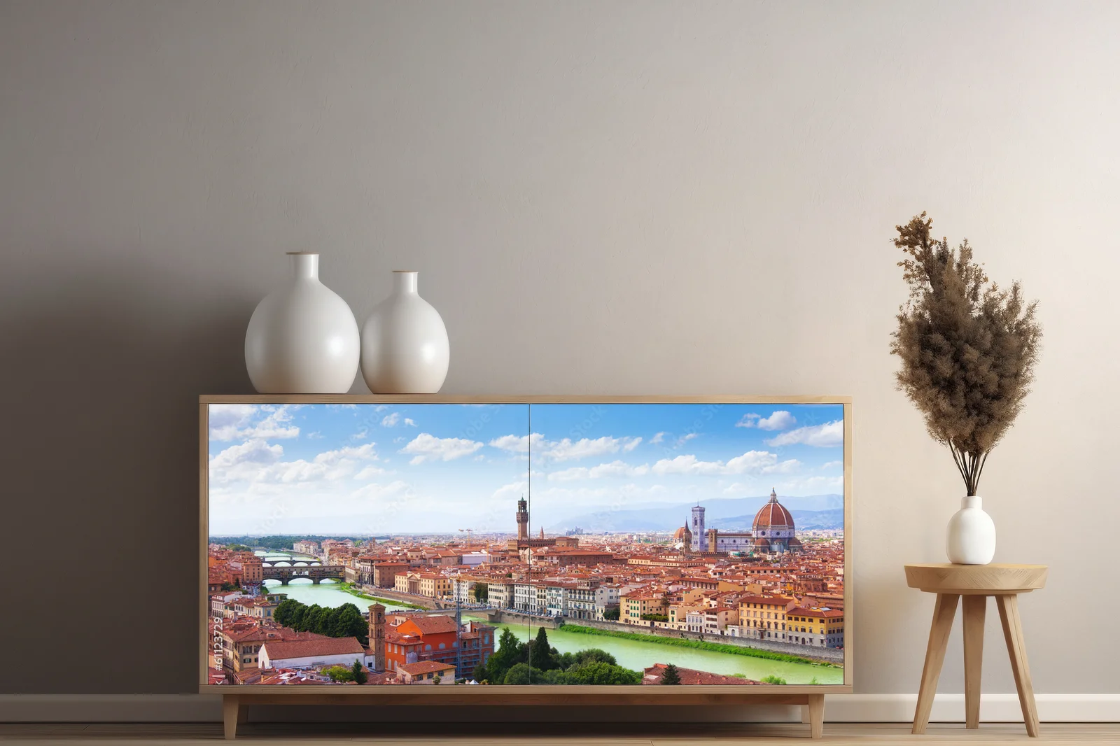 Zachwycająca panorama Florencji nad rzeką Arno