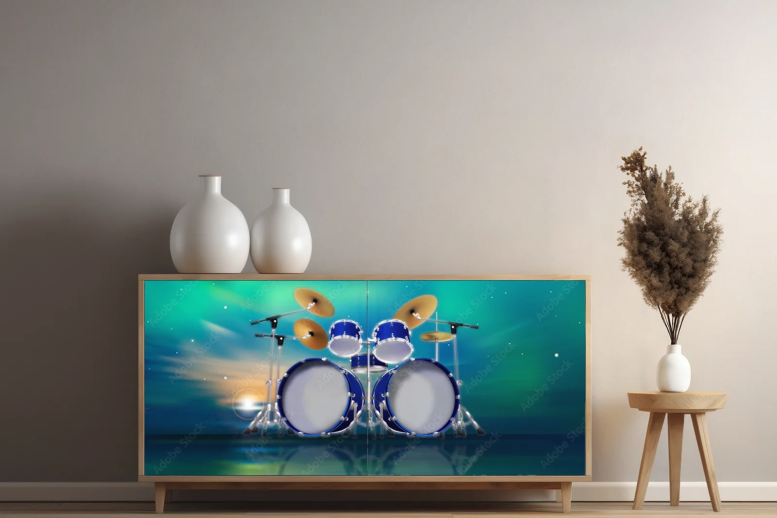 Abstrakcyjna muzyka w barwach wschodu słońca