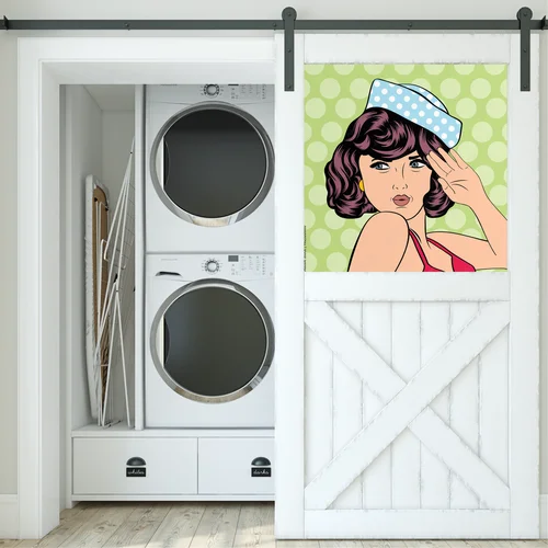 Retro kobieta w kolorowym stylu pop art