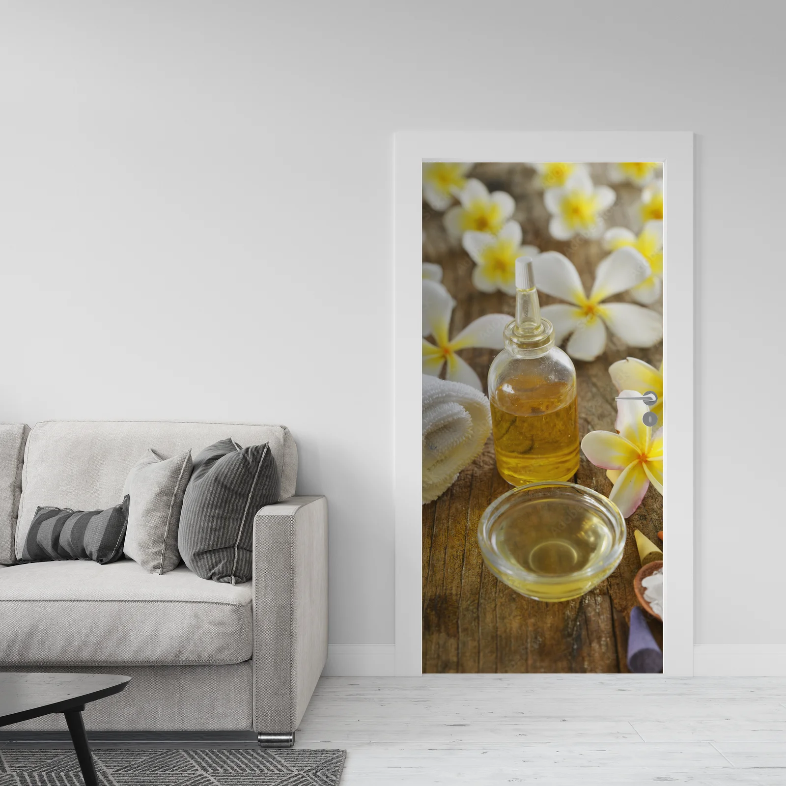 Tropikalna harmonia – frangipani w pastelowej scenerii