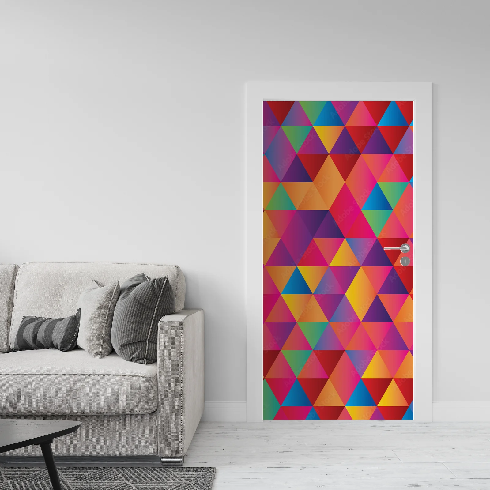 Geometryczne kształty w intensywnych barwach