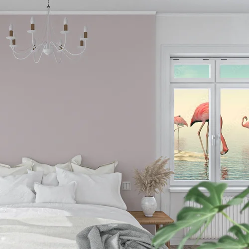 Flock of Pink Flamingos w subtelnych odcieniach