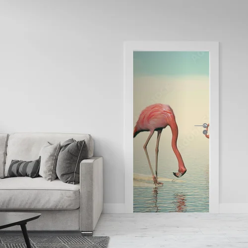 Flock of Pink Flamingos w subtelnych odcieniach
