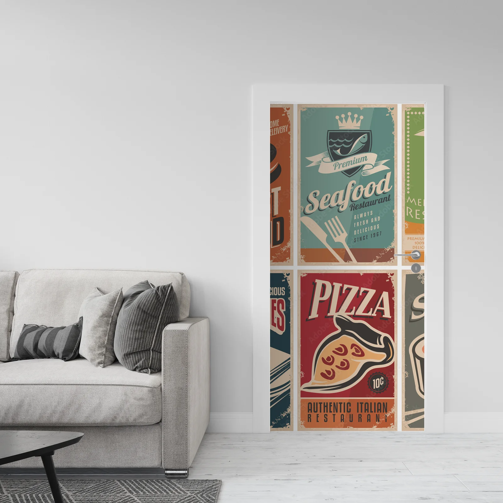 Vintage magia w kolorowych plakatach gastronomicznych