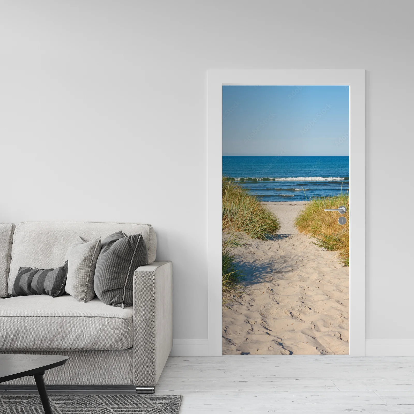 Przytulny dostęp do plaży w pastelowych odcieniach