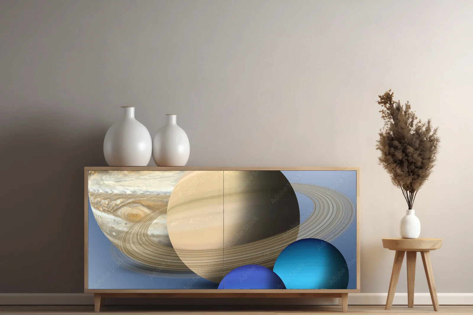 Eksploracja kosmicznych planet w głębokich odcieniach