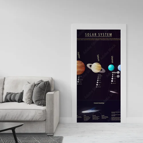Zjawiskowy plakat przedstawiający Układ Słoneczny