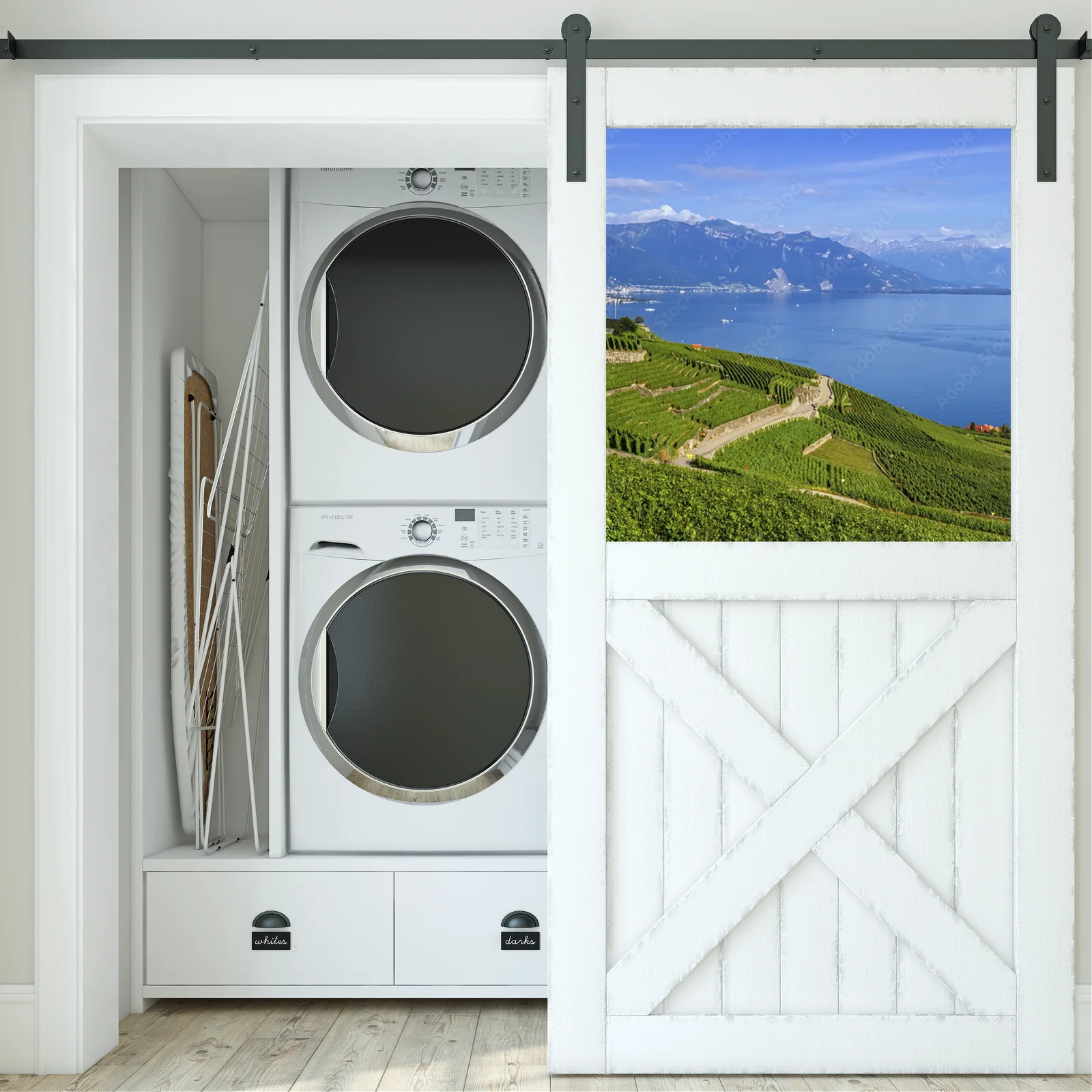 Urokliwe krajobrazy Lavaux w niebieskich odcieniach