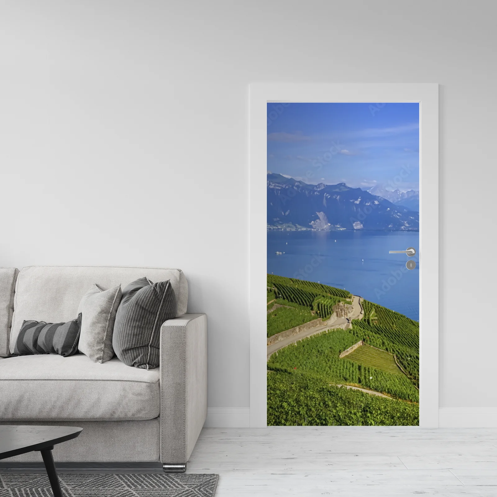 Urokliwe krajobrazy Lavaux w niebieskich odcieniach