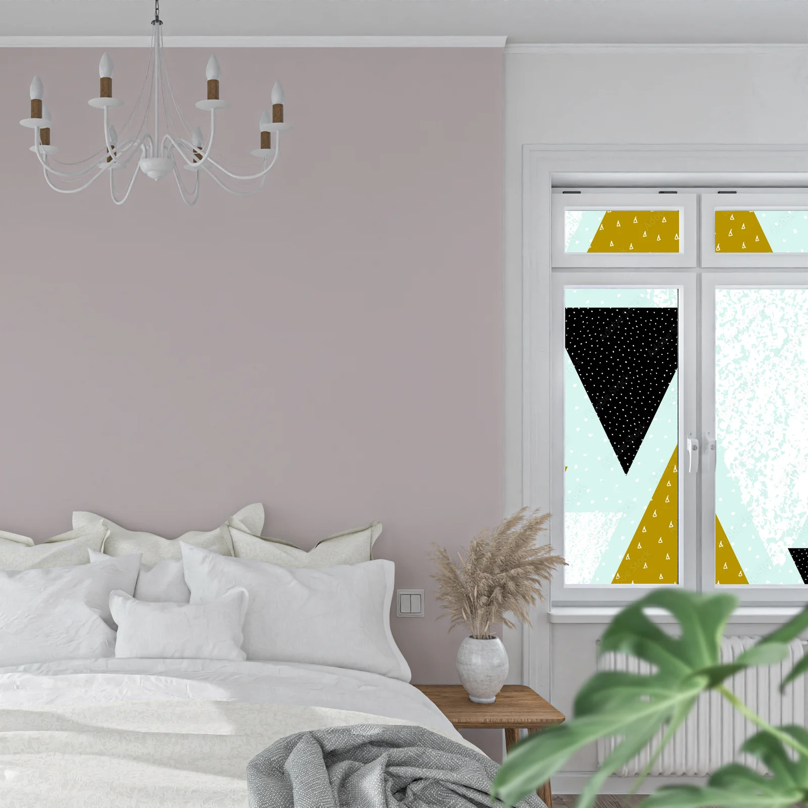 Eleganckie geometryczne motywy w pastelowych odcieniach