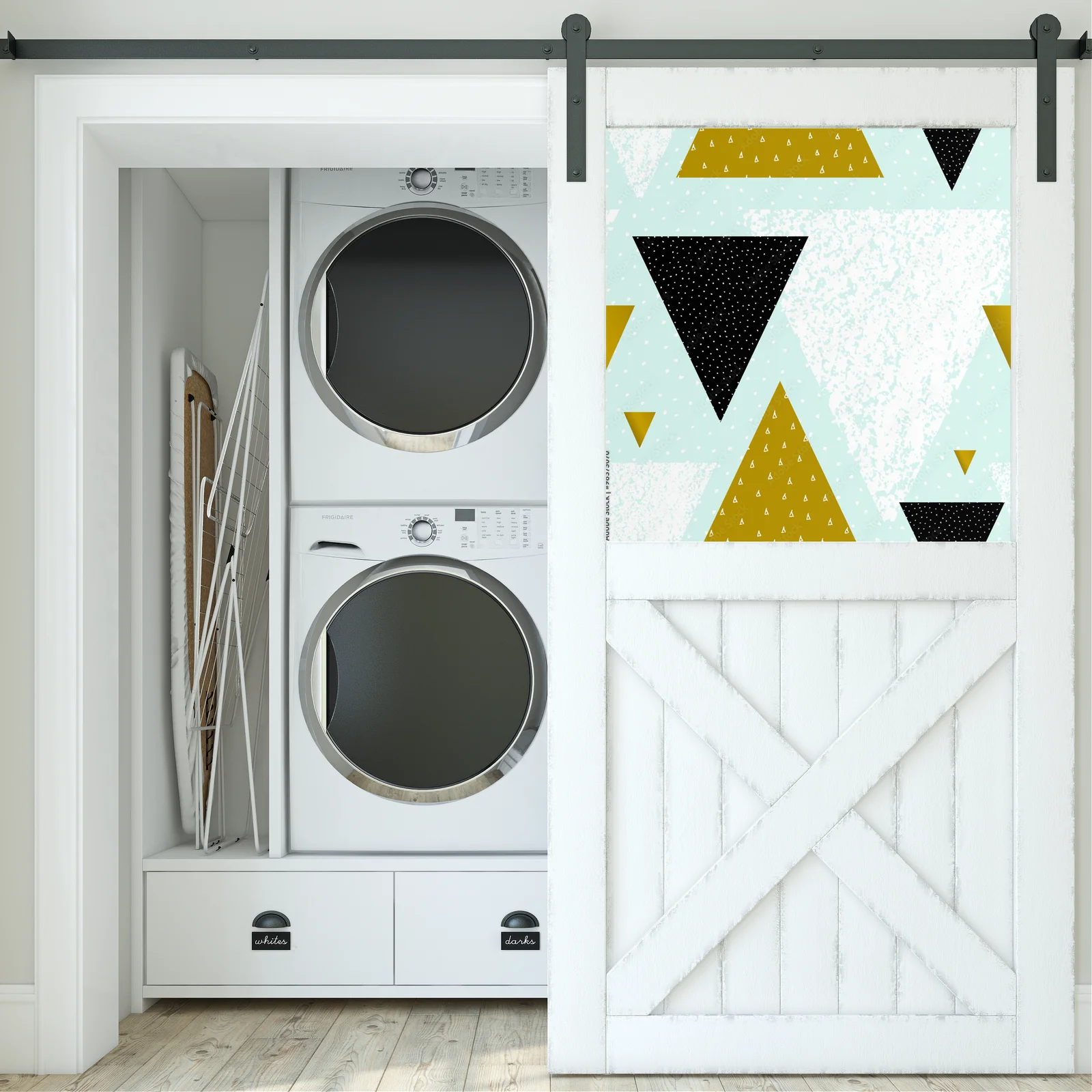 Eleganckie geometryczne motywy w pastelowych odcieniach