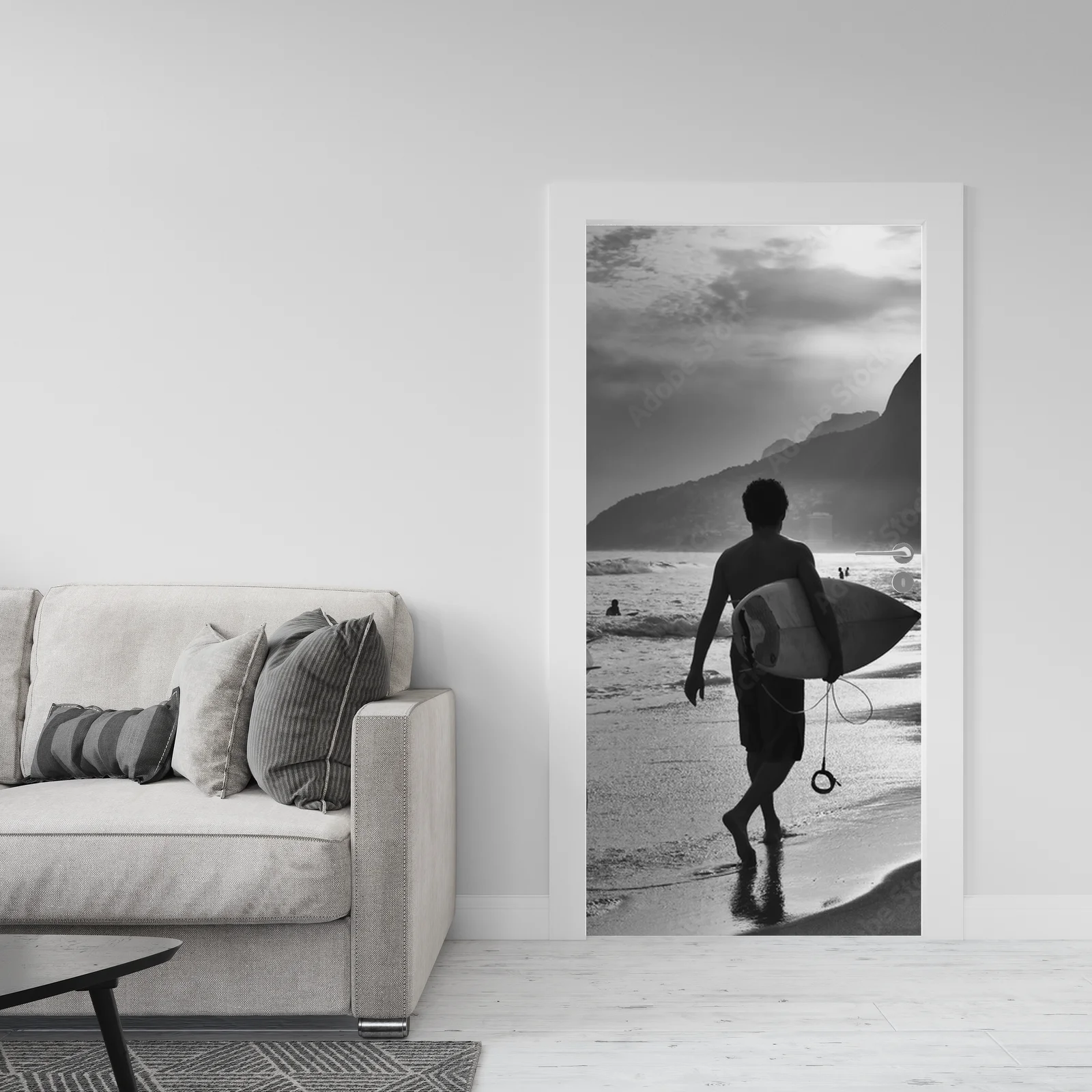 Zachwycająca monochromatyczna plaża Ipanema